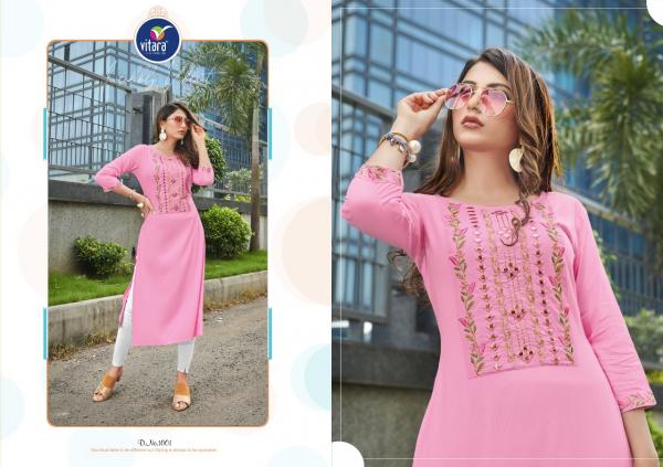 Vitara Royalty Rayon Designer Embroidery Kurti